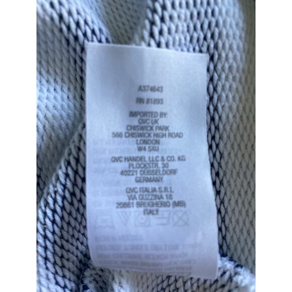 D & Co Active Womens Blue White‎ Stripe Coastal Pull Over Sz S - Picture 10 of 10